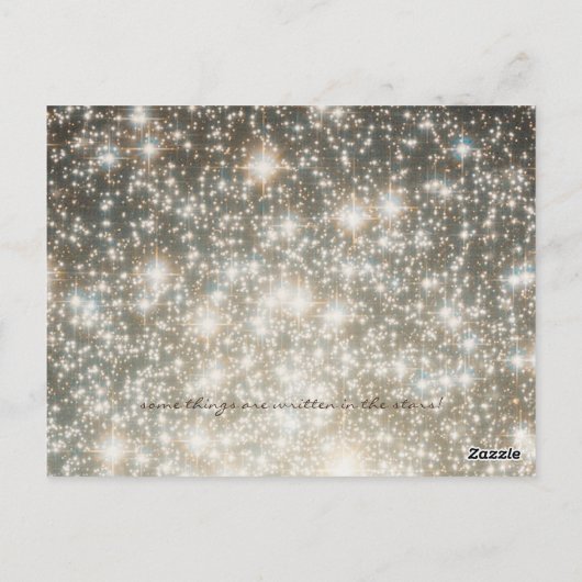 Écrit dans les étoiles - Carte de numéro de table (Dos)