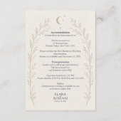 Écrit dans les Étoiles Invitation de Mariage Céles (Dos)