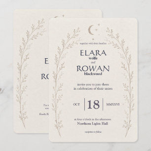 Écrit dans les Étoiles Invitation de Mariage Céles