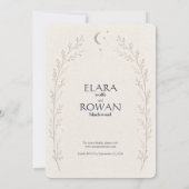Écrit dans les Étoiles Invitation de Mariage Céles (Dos)