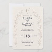 Écrit dans les Étoiles Invitation de Mariage Céles (Devant)