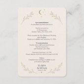 Écrit dans les Étoiles Invitation de Mariage Céles (Dos)