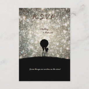 Écrit dans les étoiles Mariage RSVP Invitation