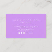 Écrit par brosse Nails inscription Carte de visite (Dos)