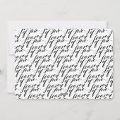 écriture à la main saison de l'amour Carte photo (Dos)