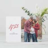 écriture à la main saison de l'amour Carte photo (Debout devant)