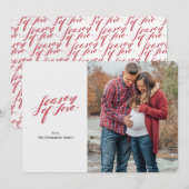 écriture à la main saison de l'amour Carte photo (Devant / Derrière)