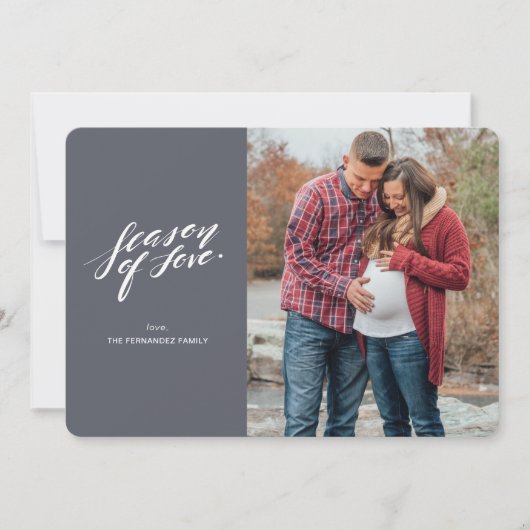 écriture à la main saison de l'amour Carte photo (Devant)