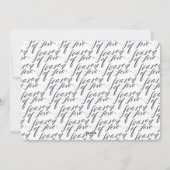 écriture à la main saison de l'amour Carte photo (Dos)