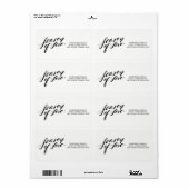 écriture à la main saison de l'amour étiquette (Feuille entière)