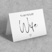 Écriture À ma future femme Mariage pliée