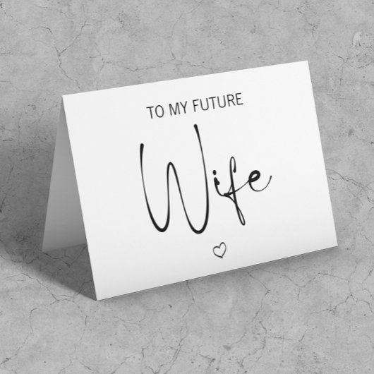 Écriture À ma future femme Mariage pliée