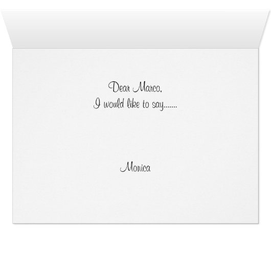 Écriture À mon futur mari Mariage plié (Intérieur Horizontal (Bas))