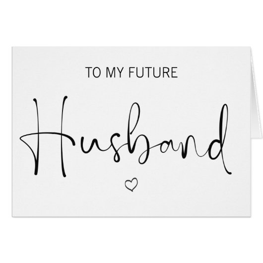 Écriture À mon futur mari Mariage plié (Devant horizontal)