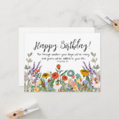 Écriture Anniversaire Carte de voeux Proverbes 9:1 (Devant/Arrière en situation)