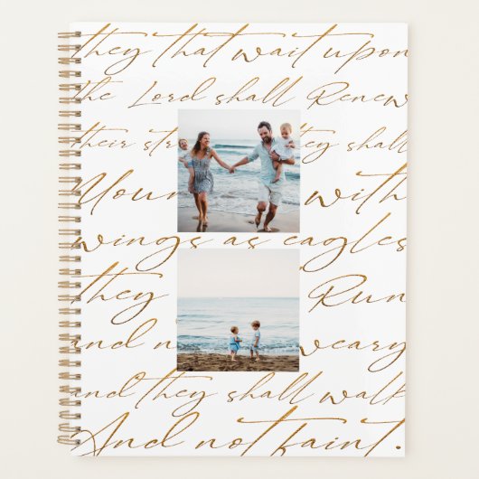 Écriture Attendre sur le Seigneur Trois Photo (Devant)