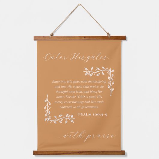 Écriture automnale Tapisserie murale en bois (Recto)