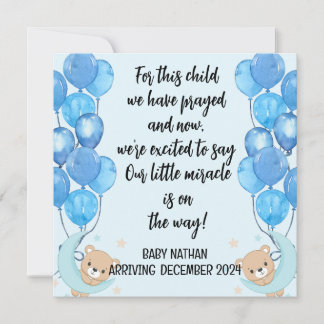Écriture Baby Boy Carte Faire-part Enfant 2