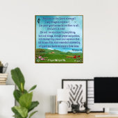 Écriture biblique affiche chrétienne (Bureau à domicile)