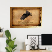 Écriture biblique chrétienne sur Eagles Poster d'A (Bureau à domicile)