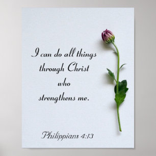 Écriture biblique inspirante Poster murale