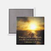 Écriture Biblique Magnet ~ Quoi Que Vous Fassiez.. (Recto/Verso)