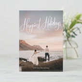 Écriture blanche Carte photo de vacances le plus h (Debout devant)