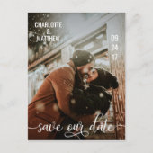 Écriture Blanche Moderne Faire-Part de Mariage SAU (Devant)