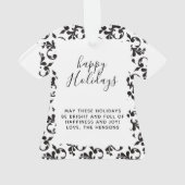 Écriture Bonnes Fêtes Rococo Noir et Blanc (dos)