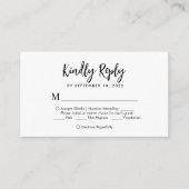 Écriture BUDGET Cardiogramme Menu Choix Mariage (Devant)