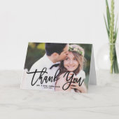 Écriture calligraphique au pinceau noir Merci Phot (Devant)