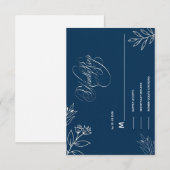ÉCRITURE CALLIGRAPHIQUE BLEU ET BLANC RÉPONSE AIMA (Devant / Derrière)