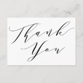 Écriture Calligraphique Minimaliste Élégante Merci (Devant)