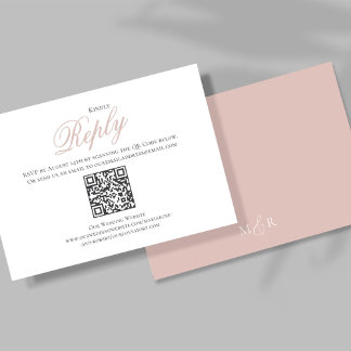 Écriture calligraphique rose poudré RSVP Élégant