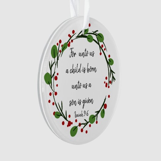 Écriture chrétienne de Noël Inspiration Verse (devant)