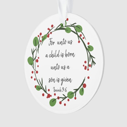 Écriture chrétienne de Noël Inspiration Verse (devant)