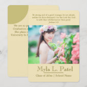 Écriture chrétienne - Faire-part de diplôme en pho (Devant / Derrière)