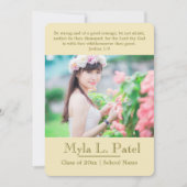 Écriture chrétienne - Faire-part de diplôme en pho (Devant)