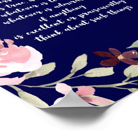 Écriture chrétienne inspirante Verse Poster (Coin)