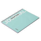 Écriture chrétienne Journal Turquoise personnalisé (Côté gauche)