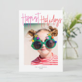 Écriture Colorée Joyeuses Fêtes | Photo de vacance (Debout devant)