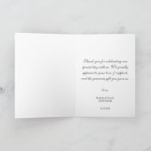 Écriture De Charme Mariage Photo Merci Script. (Intérieur)