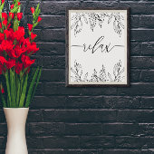 Écriture de détente Bain Peinture murale poster