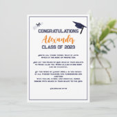 Écriture de diplôme Carte de voeux orange (Debout devant)