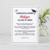 Écriture de diplôme Carte de voeux rouge (Debout devant)