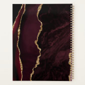 Écriture de géode d'agate bordeaux rose gold maria (Dos)