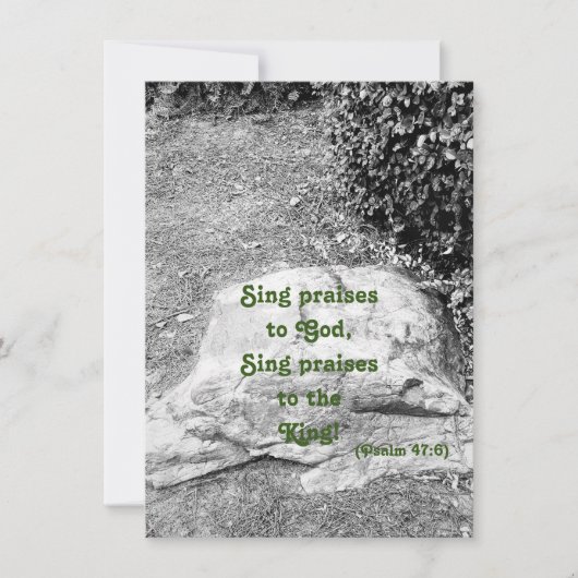 Écriture de la carte de voeux plat de louanges (Devant)