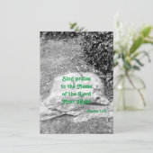 Écriture de la carte de voeux plat de louanges (Debout devant)