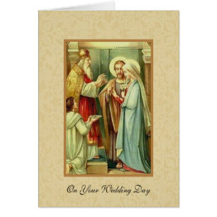 Écriture de mariage religieuse vintage