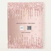 Écriture de monogramme de goutte d'or rose (Dos)